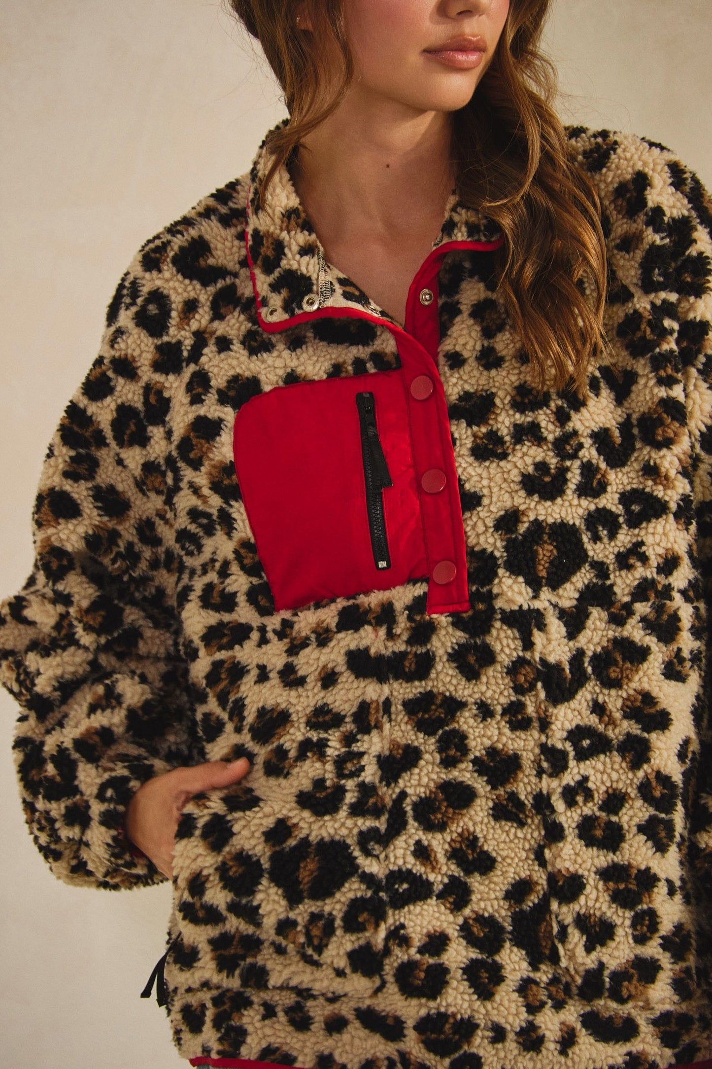 Ava Leopard Sherpa