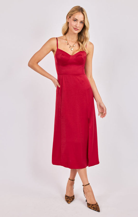 Romy Satin Midi Dress