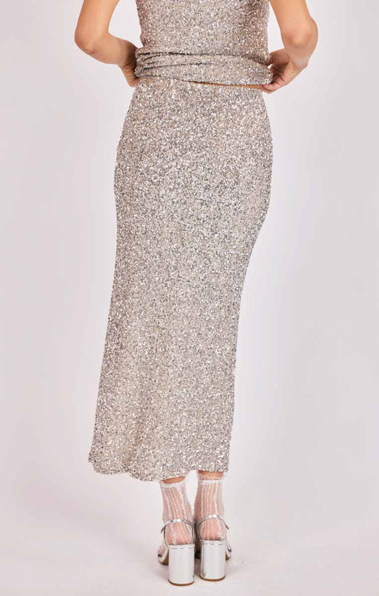 Luster Sequin Maxi Skirt
