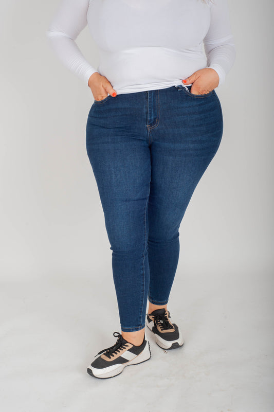 Curvy Dark Wash Skinny Jeans