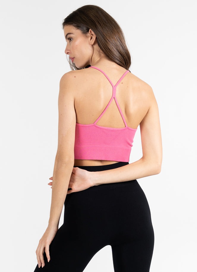 crossover tank in a ribbed top