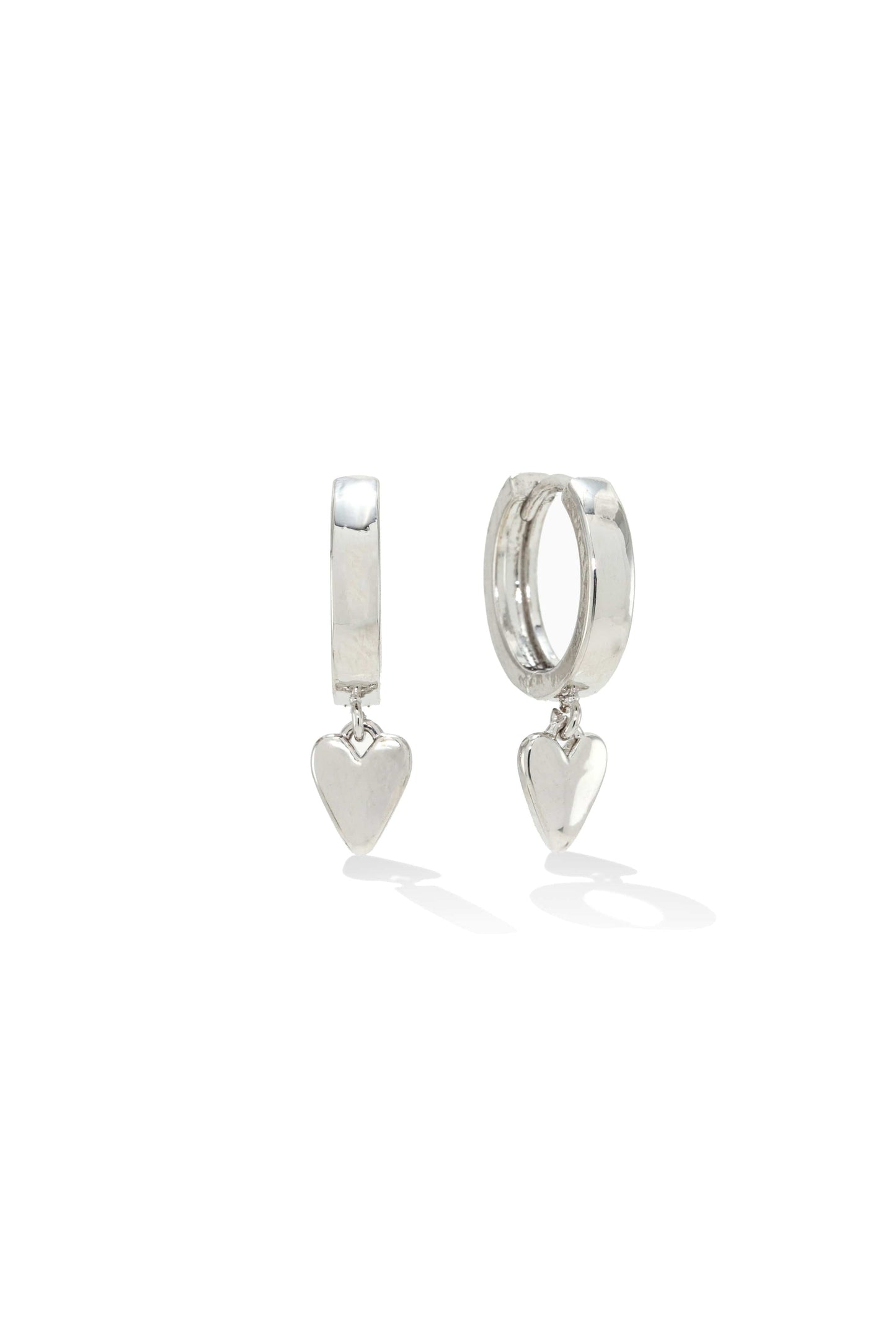 Everly Heart Huggie Hoop Earrings