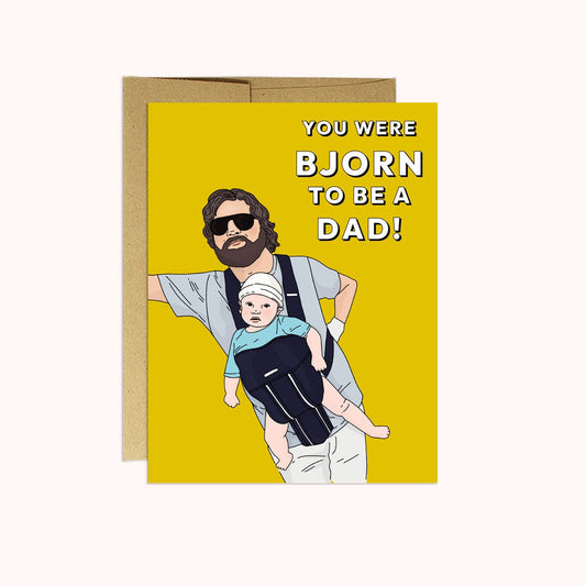 A Father's Day greeting card with an illustration of a foot wearing a sneaker, and the text 'YOU'RE A RAD DAD'. It comes with a kraft envelope.