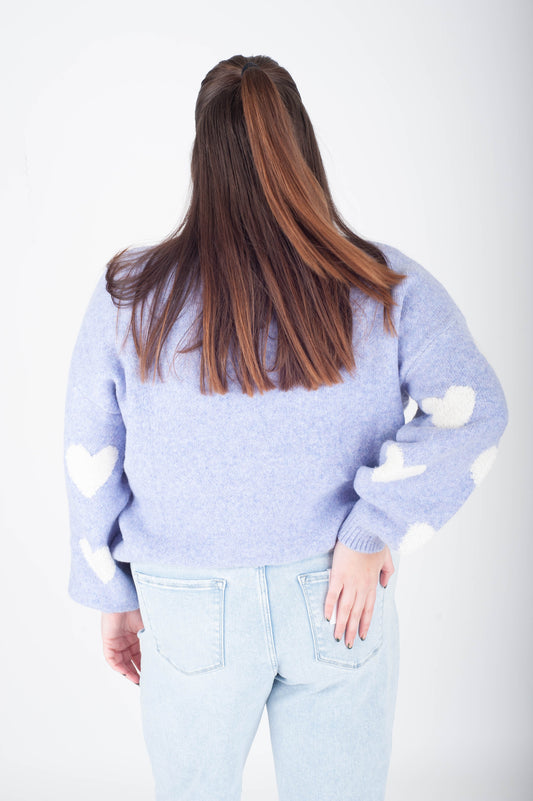 Curvy Lovely Hearts Sweater