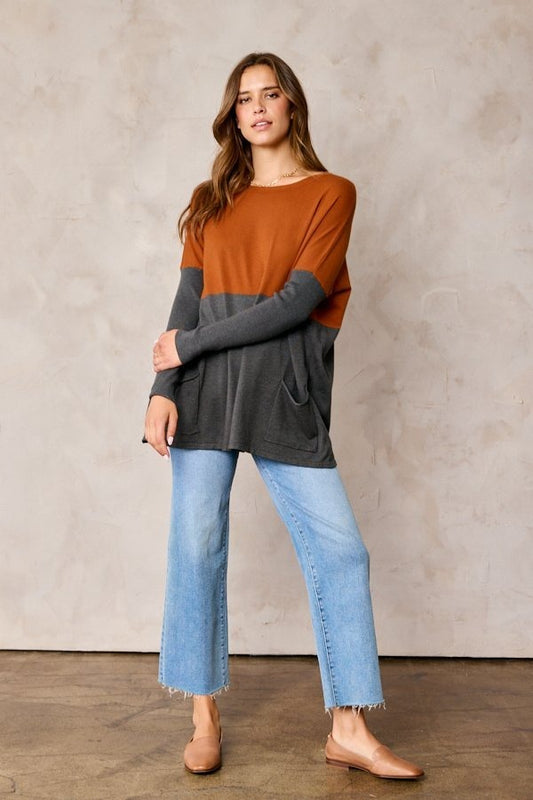 Two Tone Samantha Sweater