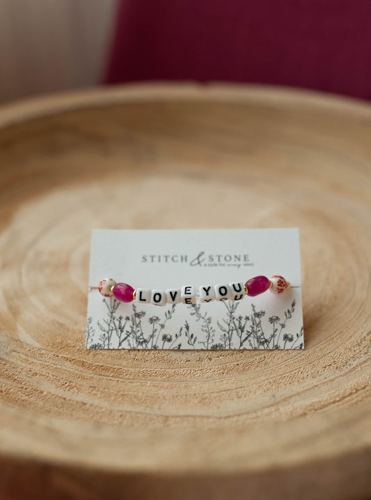 Bracelet en perles de verre Stitch