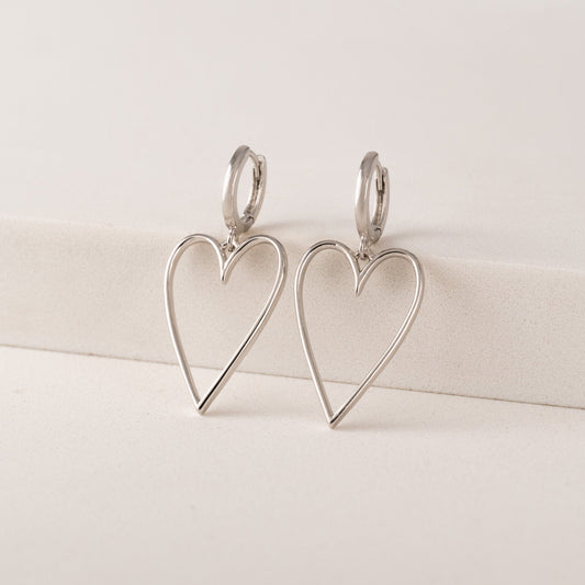 Love Struck Heart Hoop Earrings