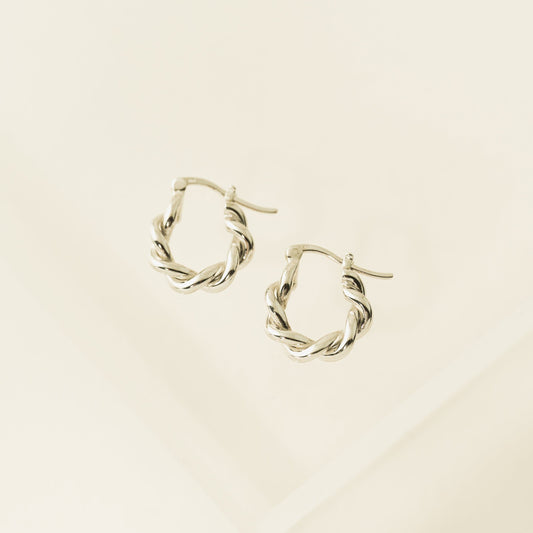 Twist Hinge Hoop Earrings