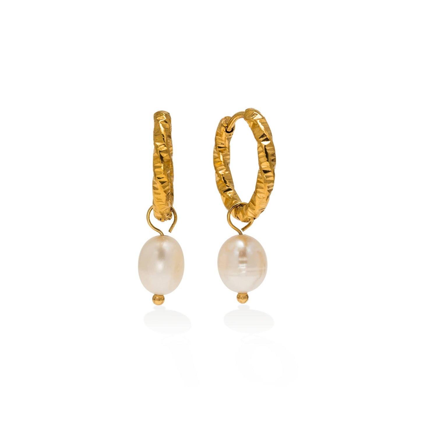 Venus Pearl Hoop Earrings