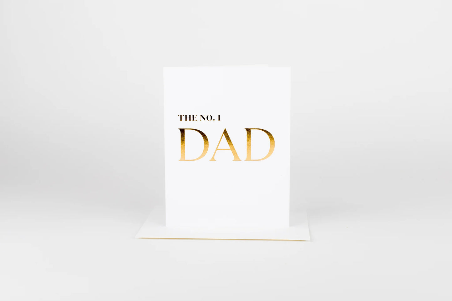 Greeting card with 'The No. 1 Dad' text on a white background