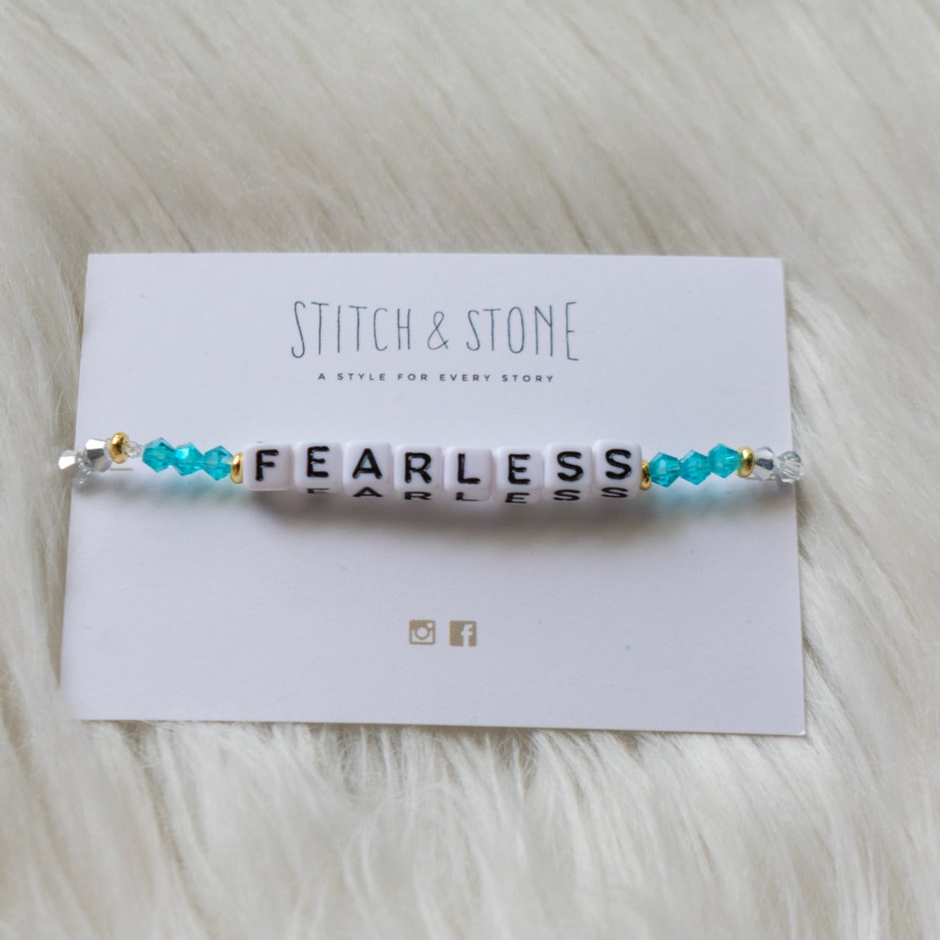 Stitch "Fearless" Bracelet
