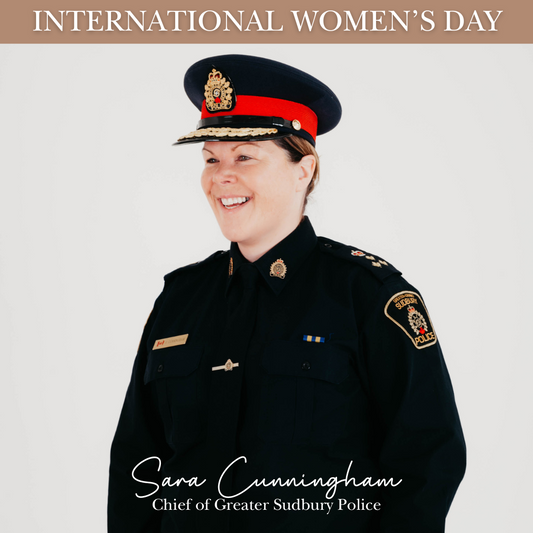 a women wearing a police uniform celebrating international womens day