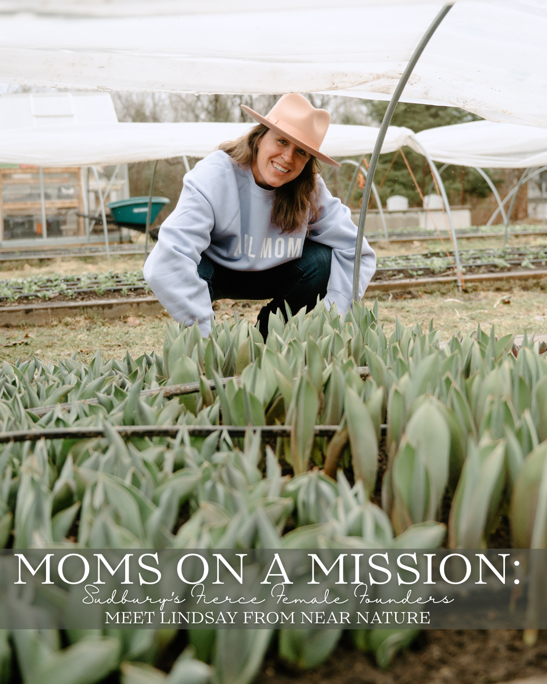 a women in her garden celebrating mother's day