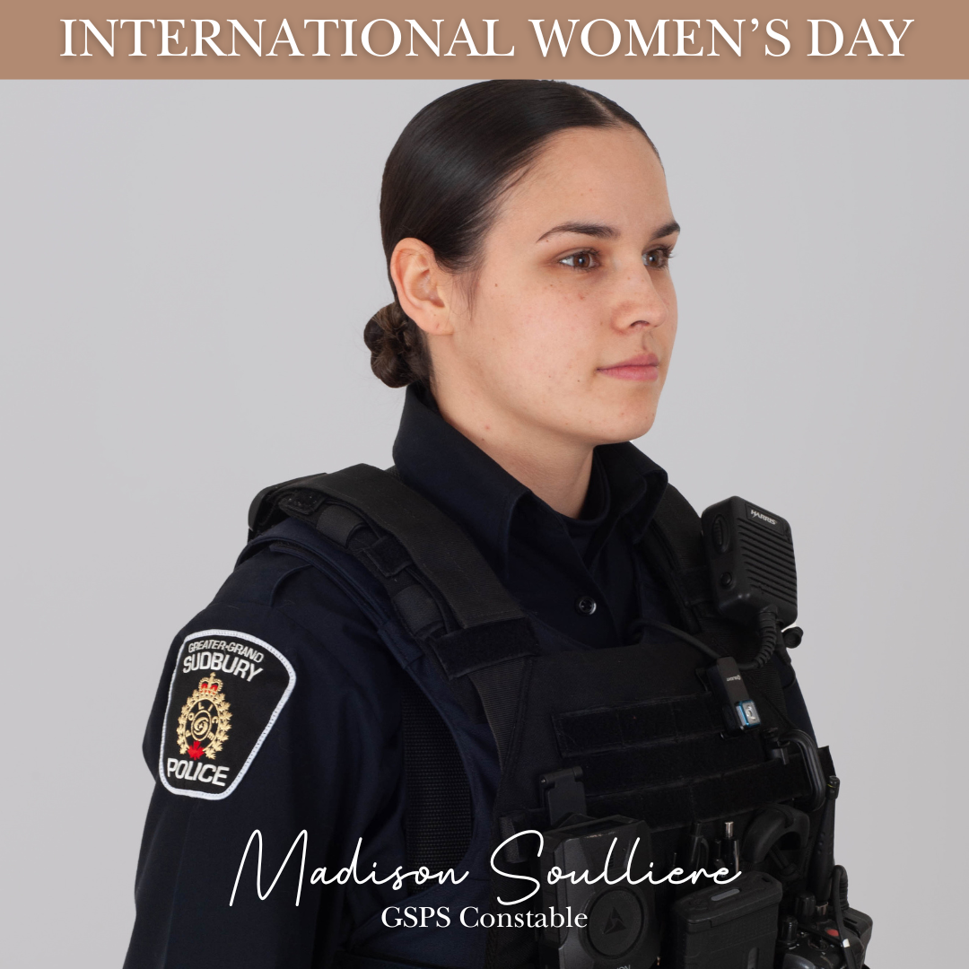a women wearing a police uniform celebrating international womens day