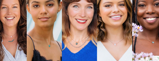 Women wearing soulku crystal necklaces.