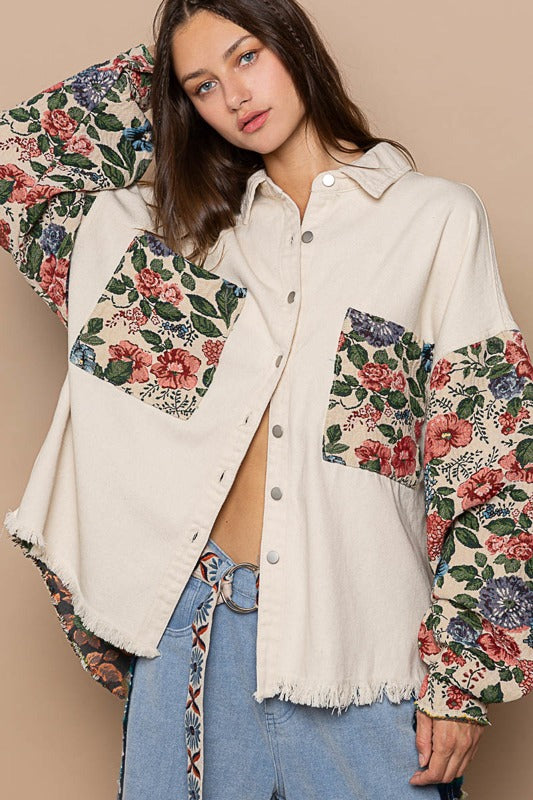 Stef Floral Shacket