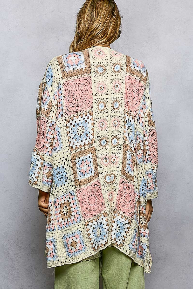 Halston Granny Square Cardigan