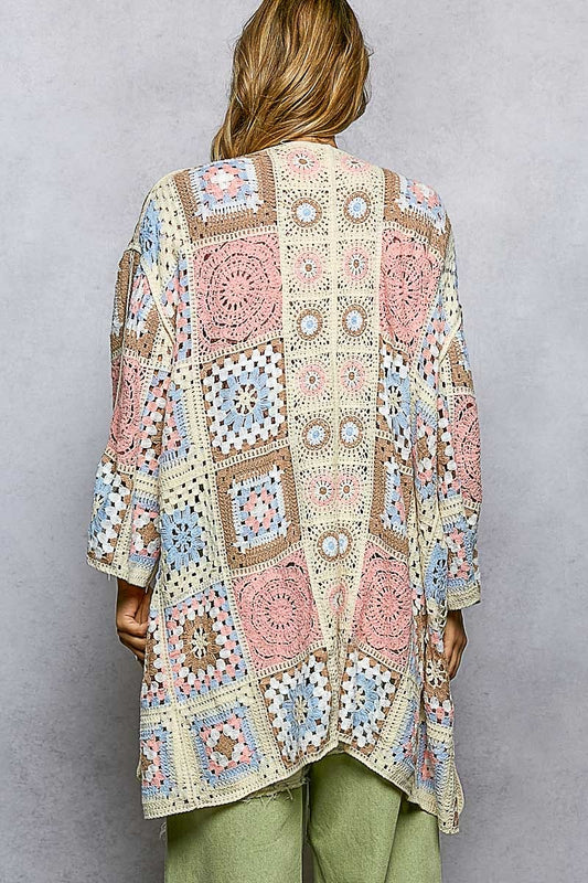 Halston Granny Square Cardigan