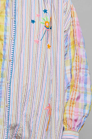 Maddie Embroidered Stripe Dress