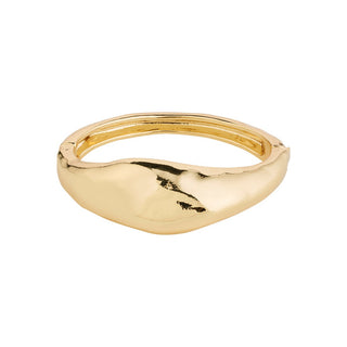 Gold ring on a white background