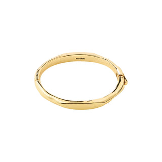 Gold bracelet on a white background