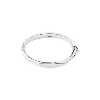 A polished silver bangle bracelet with a unique textured, wavy outer surface and a sliding clasp, shown on a plain white background. The brand name 'FURBEIN' is engraved inside the band.