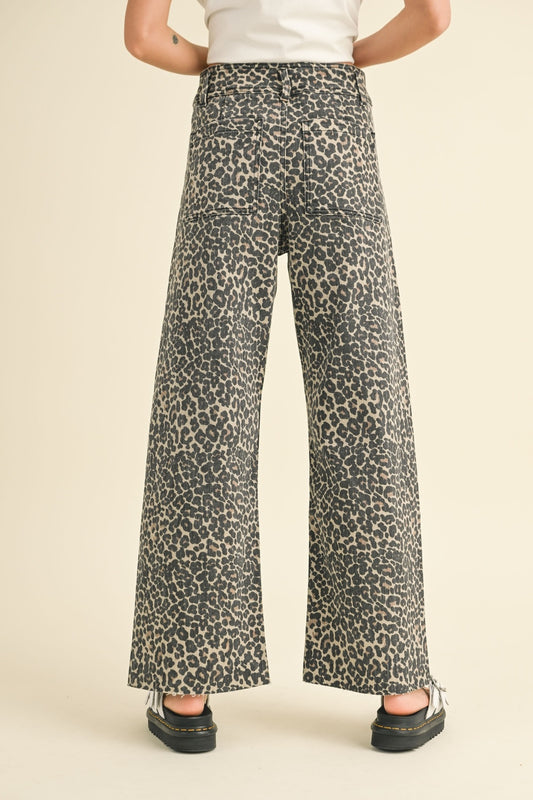 Francie Leopard Straight Leg Pants