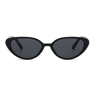 Black cat-eye sunglasses on a white background