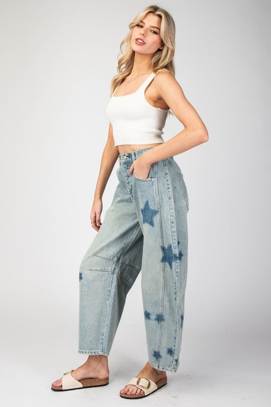 Calling Your Name Barrel Jeans