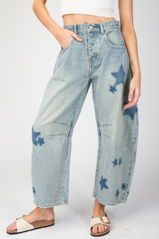 Calling Your Name Barrel Jeans