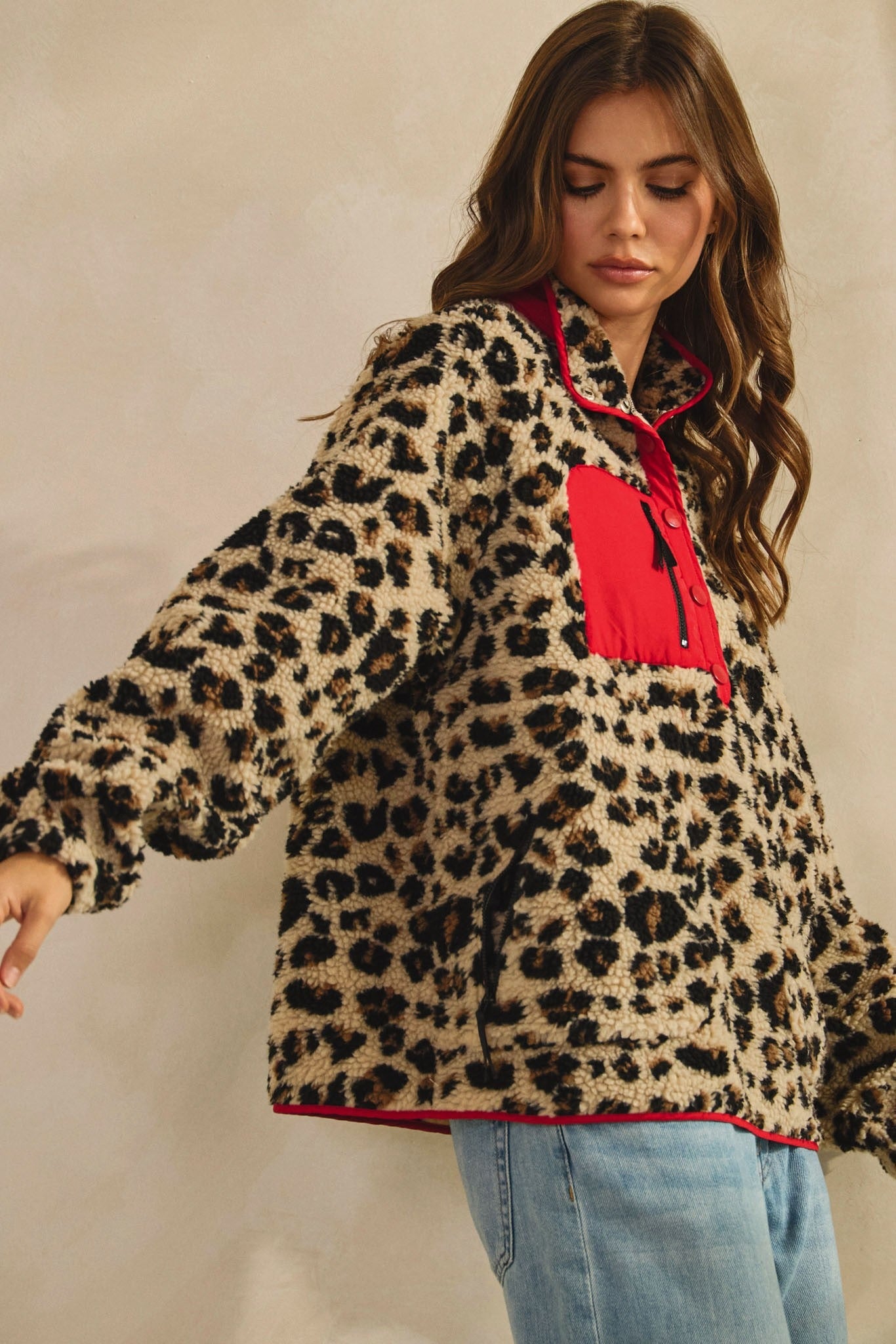 Ava Leopard Sherpa