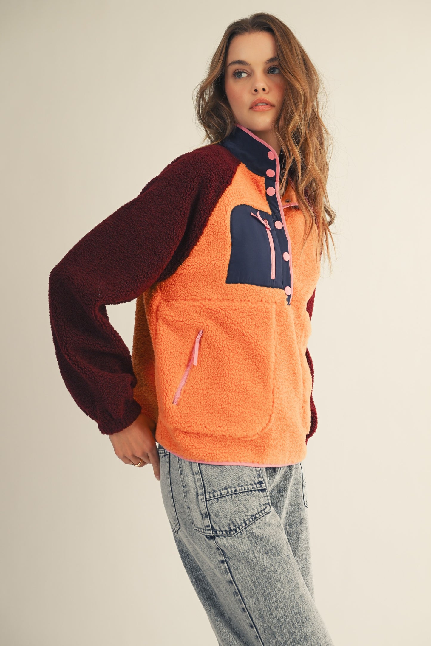 Ryan Colour Block Sherpa