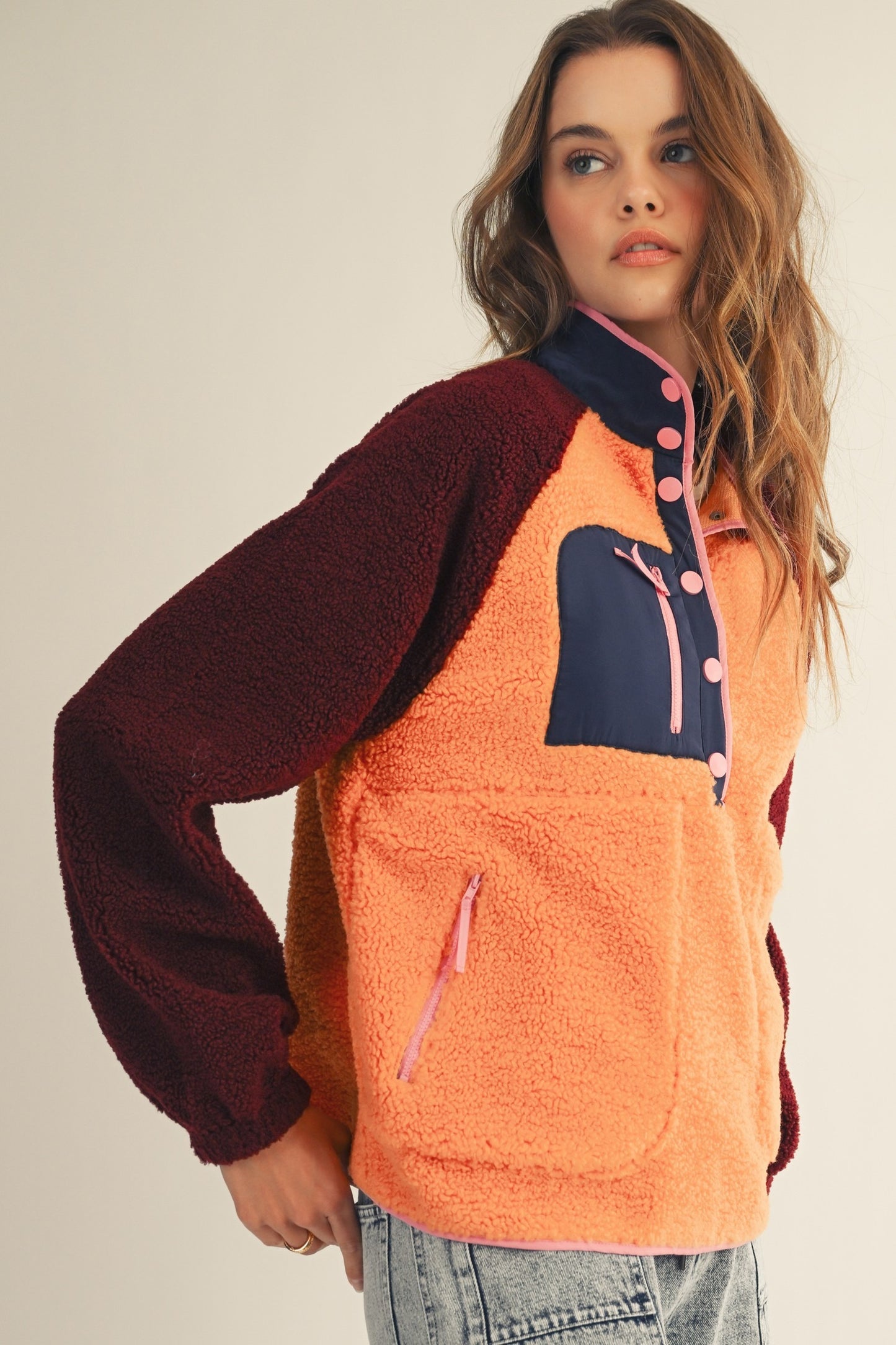 Ryan Colour Block Sherpa