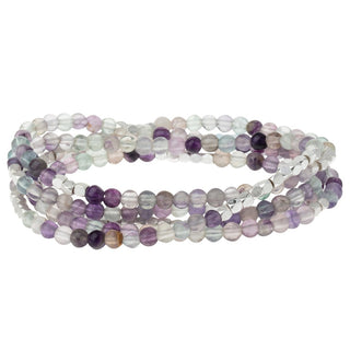 a beaded crystal wrap bracelet of necklace on a white background