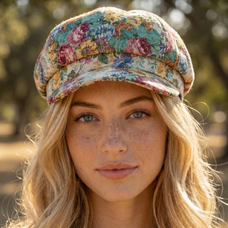 Leena Tapestry Newsboy Hat