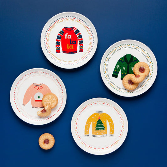 Holiday Sweater Appie Plates