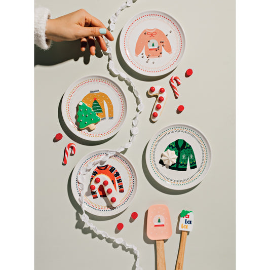 Holiday Sweater Appie Plates