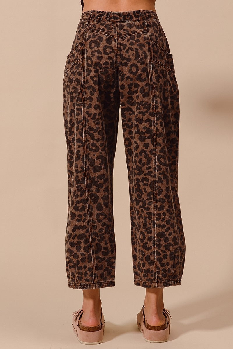 Tianna Leopard Barrel Pants