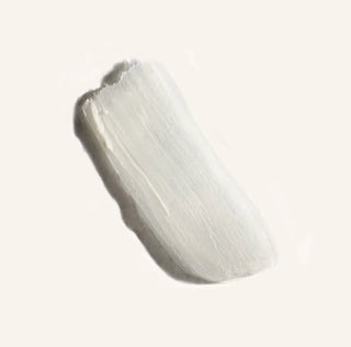 White paint swatch on a white background