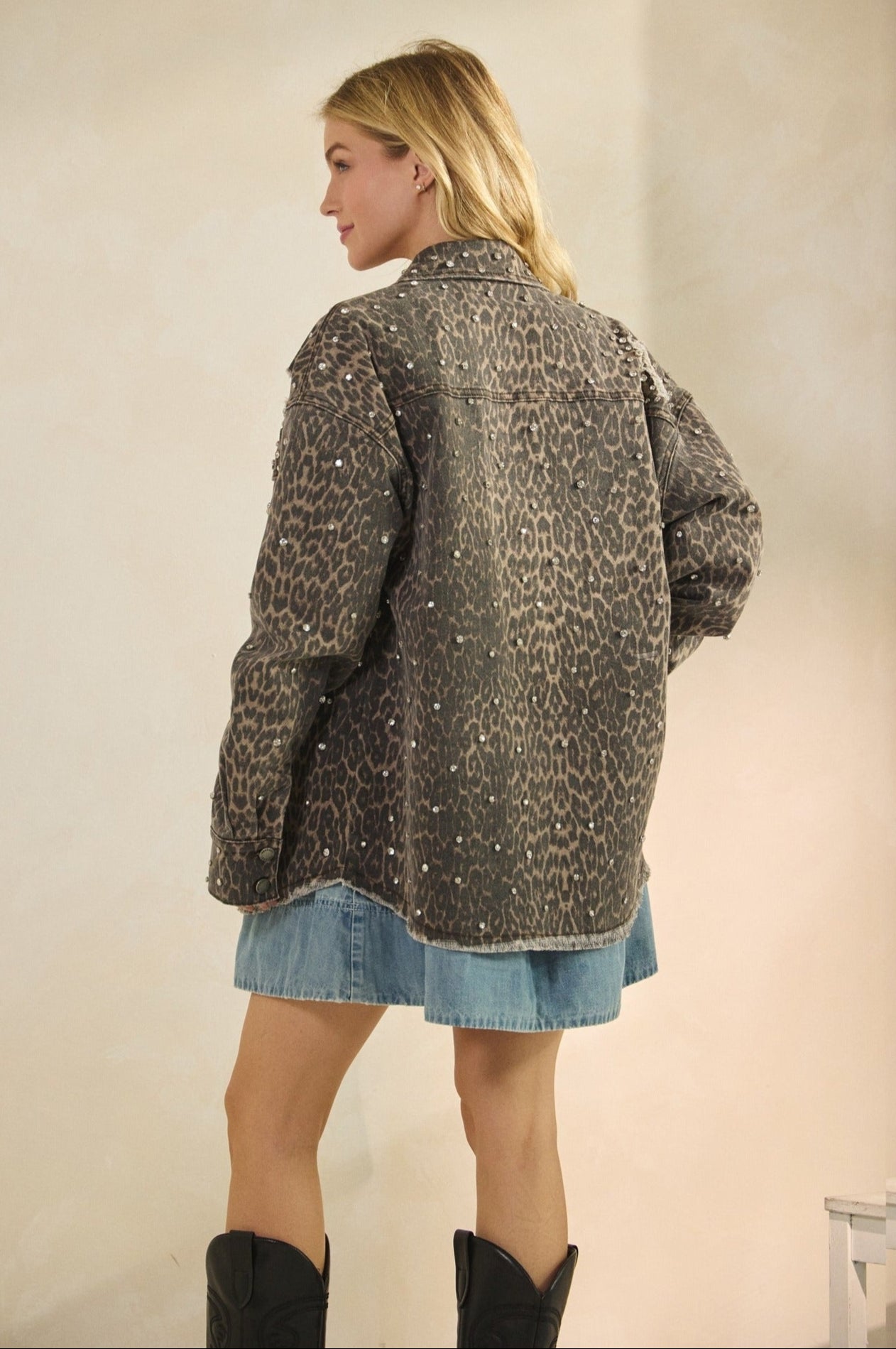 Rowan Leopard Denim Jacket