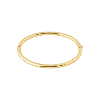 Gold bangle on a white background