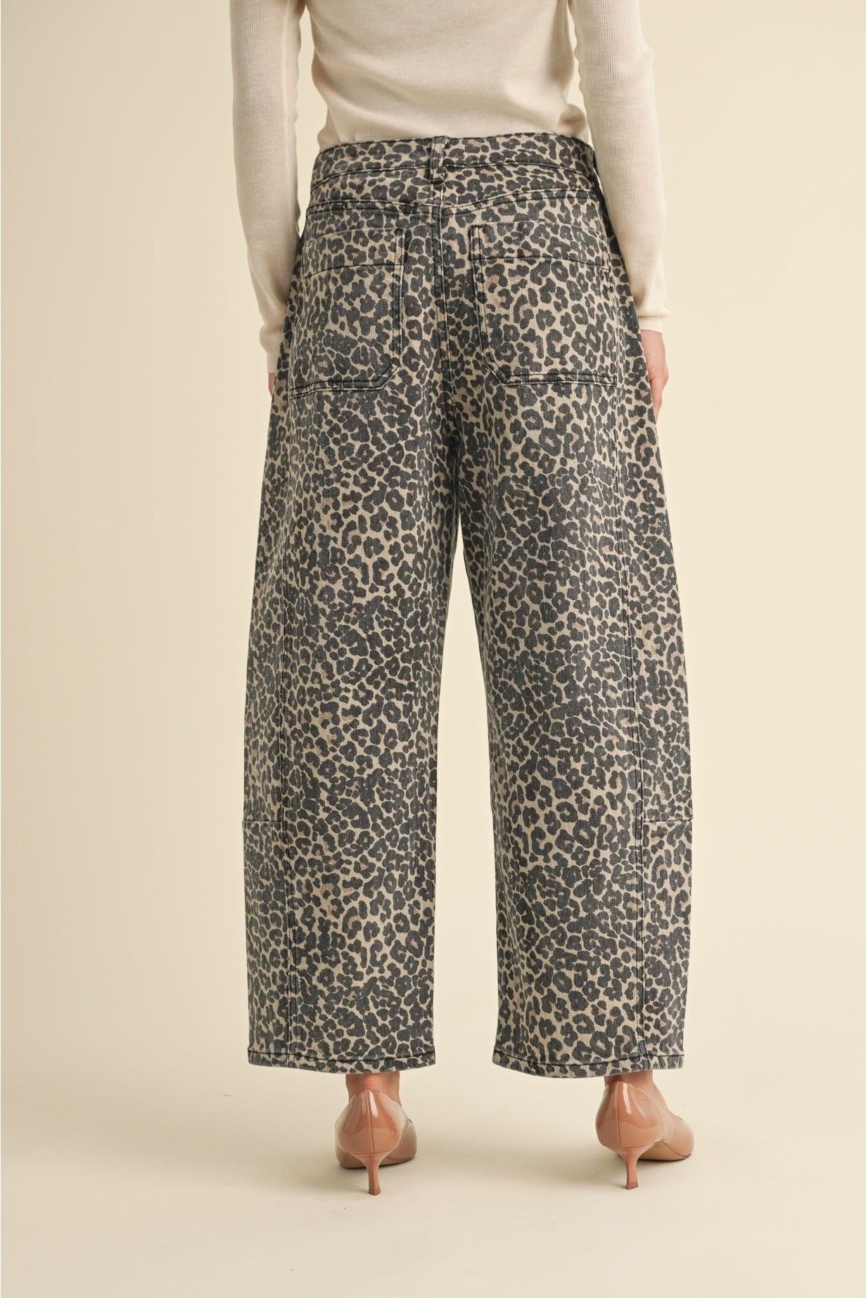 Cullen Leopard Barrel Pants