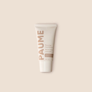 PAUME hand serum tube on a beige background
