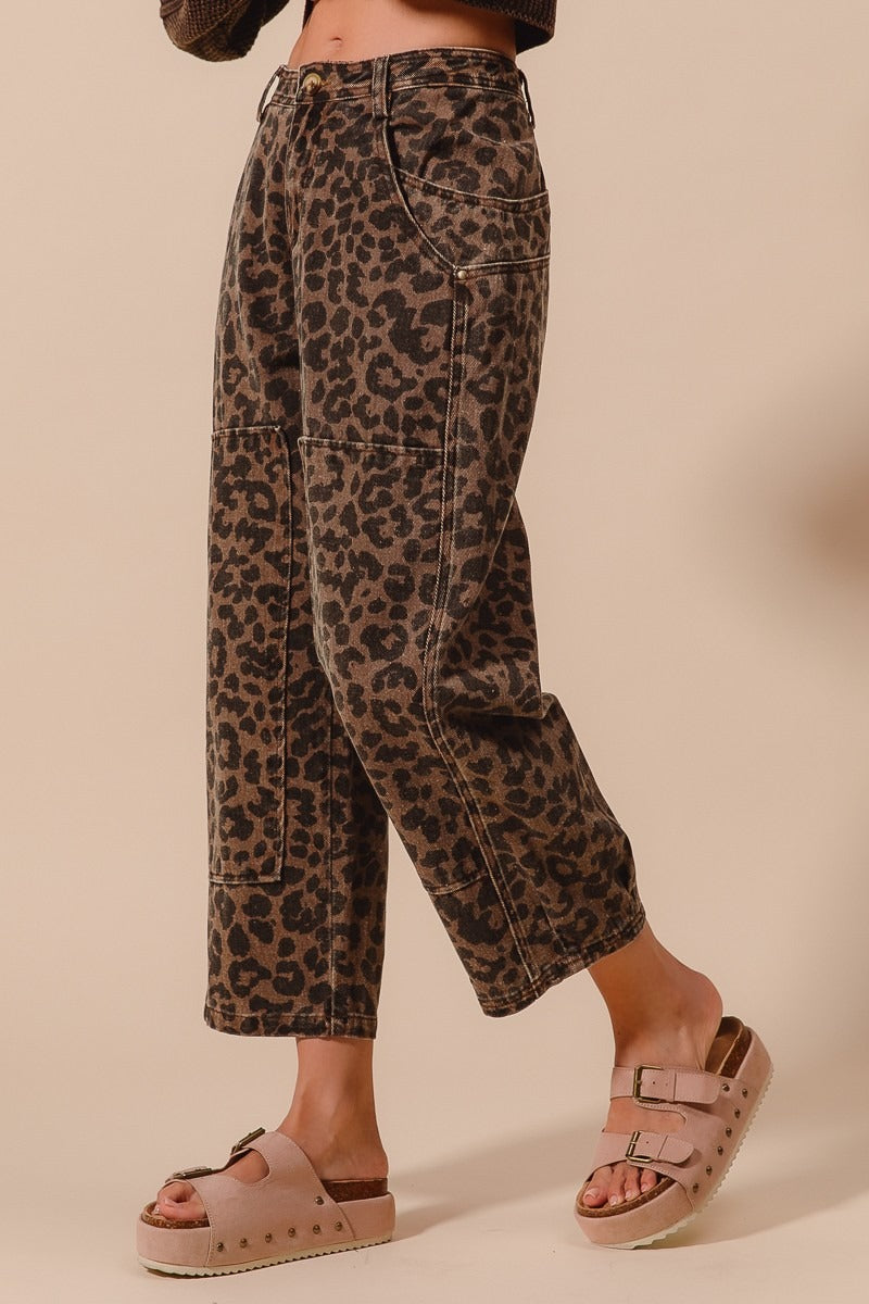 Tianna Leopard Barrel Pants