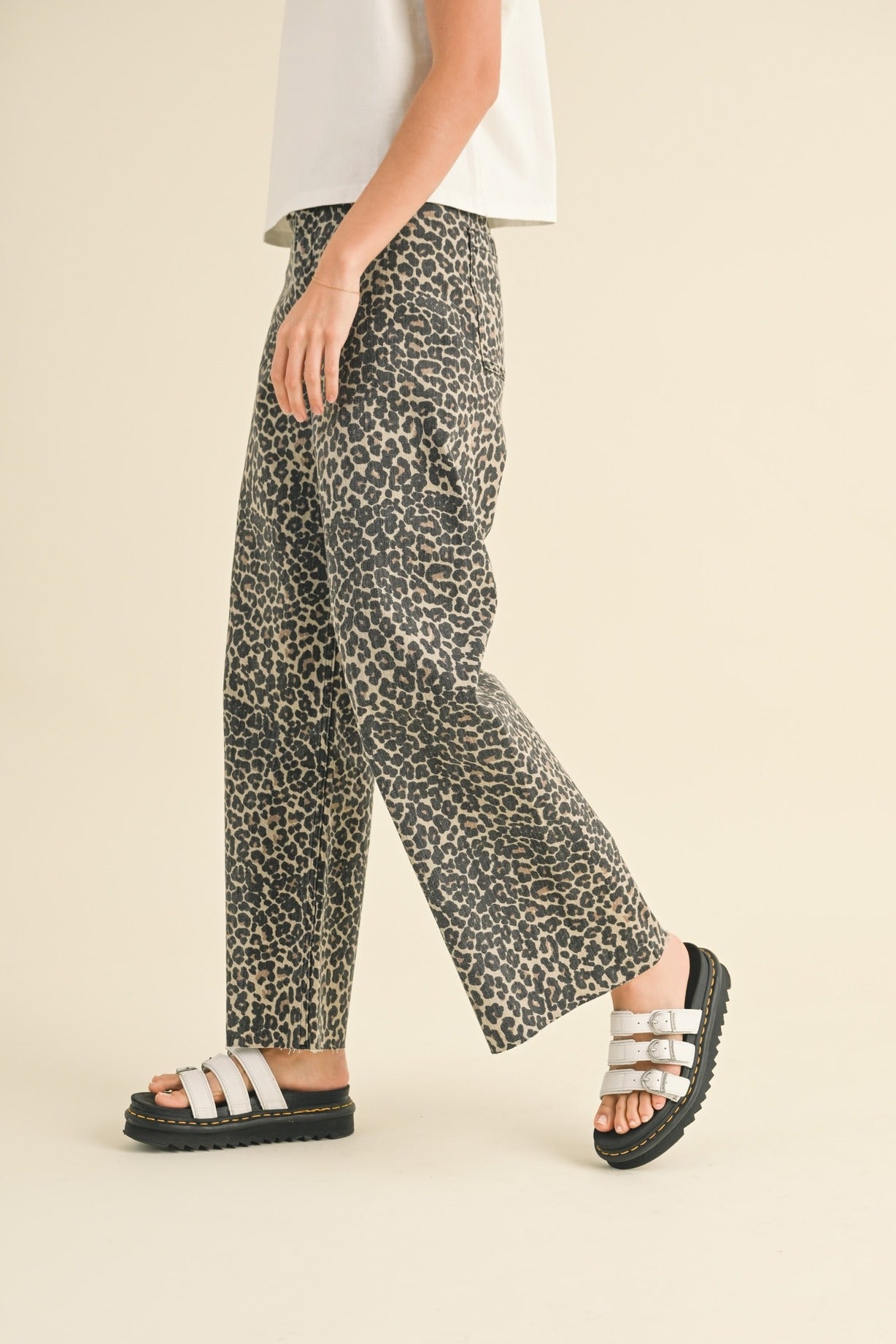 Francie Leopard Straight Leg Pants