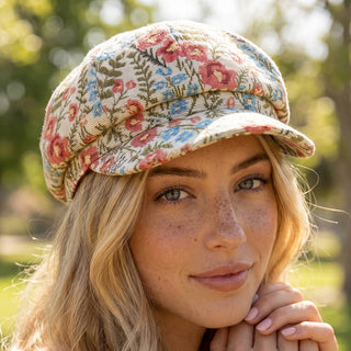 Sarah Tapestry Newsboy Hat