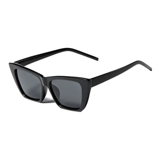 a pair of square shaped sunglasses in a black colour