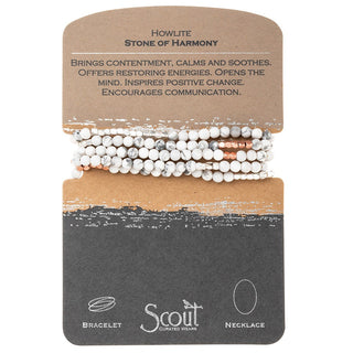 Set of bracelets on a 'Scout' branded card with description and branding details.