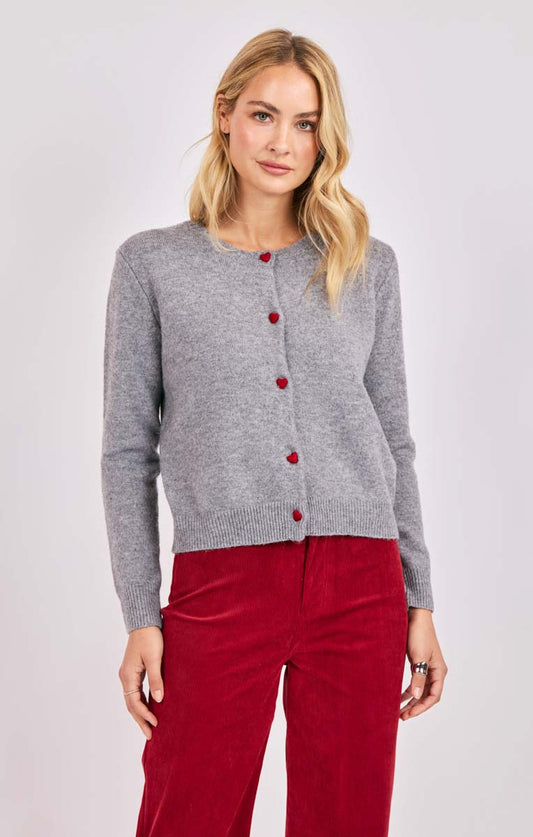 Leighton Heart Button Cardi