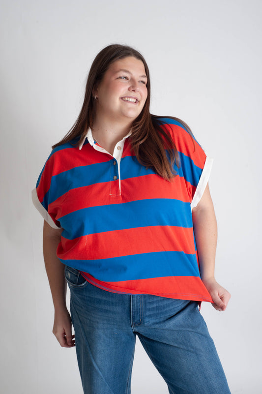 Curvy Zola Polo Top